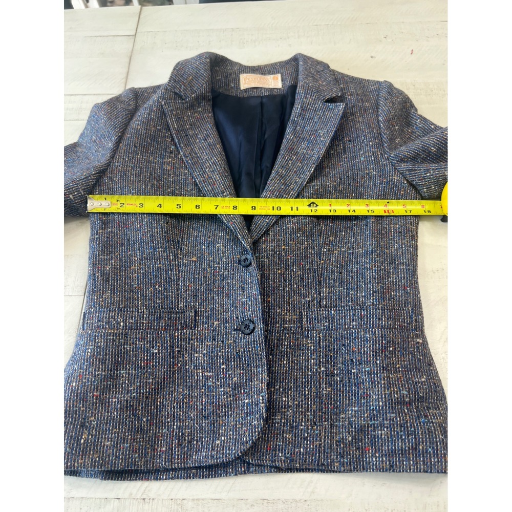 Gorgeous Pendleton Vintage Blue Confetti Tweed Virgin Wool Jacket - Picture 4 of 7